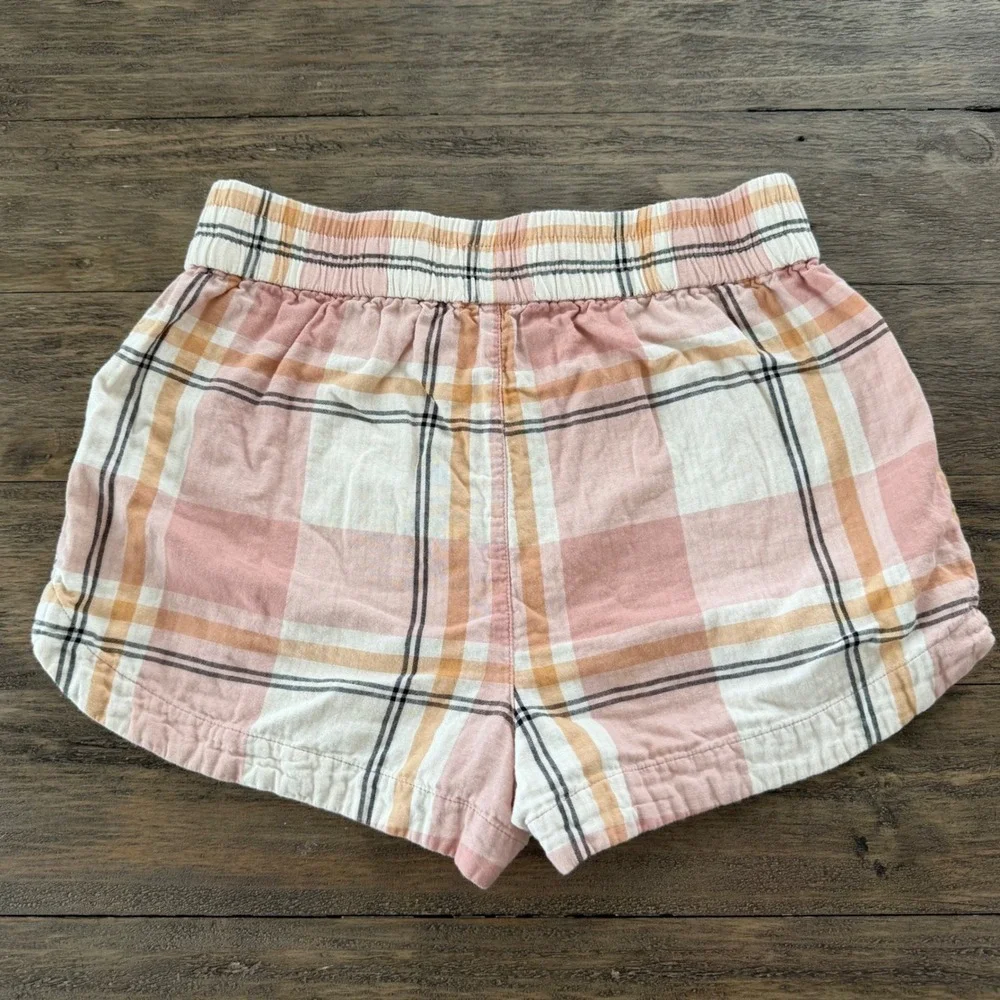 Z Supply Pink Plaid Cotton Lounge Shorts ZLS233655 Small Sleepwear‎ PJ